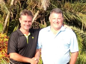 Golfers Gary Smith (left) and Arthur Ehlert, winners of the Saturday Club Competition at Margate Country Club